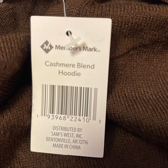 Very Soft Members Mark Cashmere Blend Sweater Hoodie - Picture 8 of 11